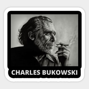 Charles Bukowski Portrait Sticker